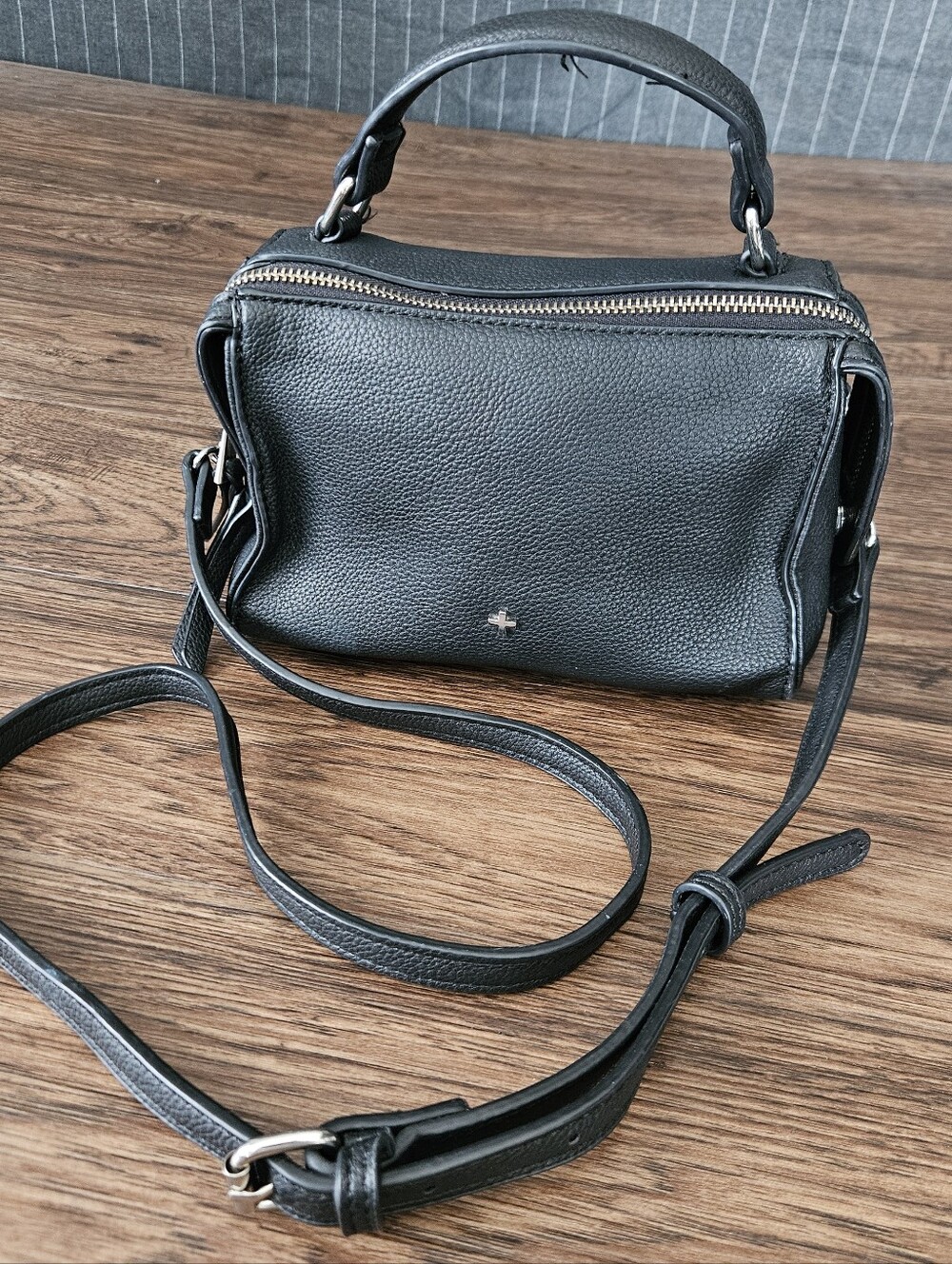 Peta + Jain Dylan Black Vegan Leather Crossbody Handbag